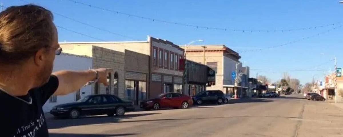 Production still of Leesley Films filming the movie Apparition on location in Mitchell, Nebraska, near Scottsbluff. Official casting call for local extras.