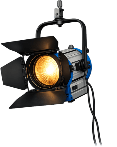 Professional movie production spotlight for Apparition film crew and industry inquiries.