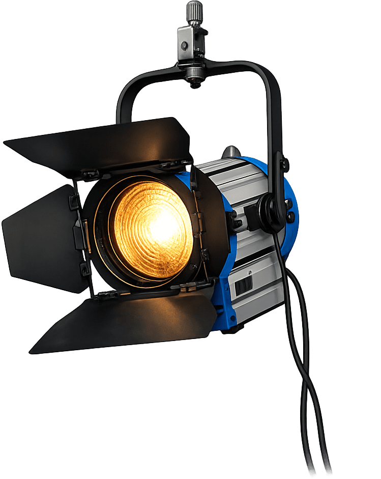Professional movie production spotlight for Apparition film crew and industry inquiries.