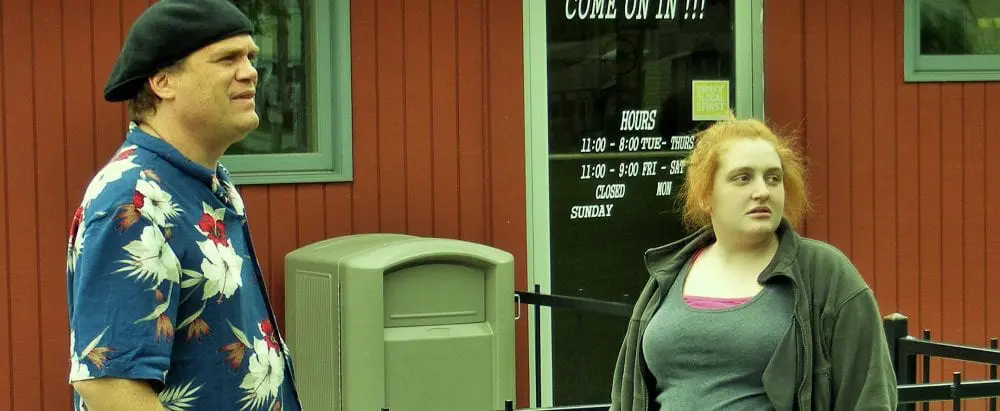 Actress Melanie Jura on the set of Apparition.