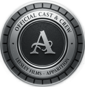 Official production credit seal for the Cast and Crew of the movie Apparition by Leesley Films