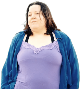 Actress Sarah Whitaker on the set of Apparition with Leesley Films.