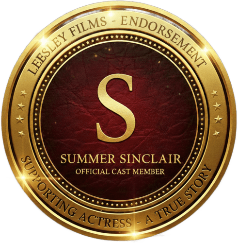 Official Supporting Actress endorsement seal for Summer Sinclair in the movie Apparition by Leesley Films