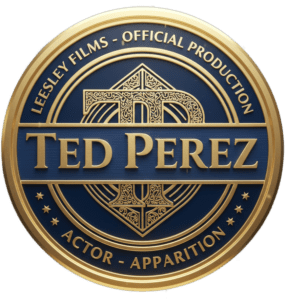 Ted Perez as Jerry Sanchez official cast member seal for the movie Apparition by Leesley Films