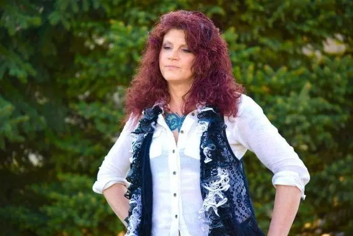 Actress Teri Lundin-Woodrum during the filming of the supernatural thriller Apparition.